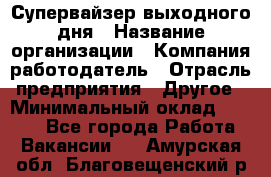 Супервайзер выходного дня › Название организации ­ Компания-работодатель › Отрасль предприятия ­ Другое › Минимальный оклад ­ 5 000 - Все города Работа » Вакансии   . Амурская обл.,Благовещенский р-н